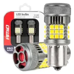 Amio LED BUBLS CANBUS PRO seeria 1156 BA15S P21W R10W R5W 36x3030 SMD ventilaator Valge 12V/24V -03722
