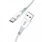 Hoco USB-kaabel A-st USB-C-sse, 3A, 1 m, valge X70