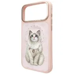 NIMMY Lucky Fashion Cat -kinnitus, hilduv MagSafe'iga, iPhone 18 Pro/17 Pro jaoks, roosa
