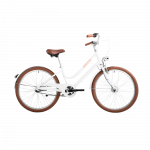 Girls' bicycle ROMET Panda 2, 24" white-beige