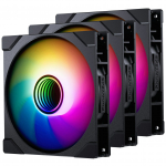 Phanteks M25 Gen2 140 mm PWM DRGB pratav ventilaator, must, 3 tk (PH-F140M25R_G2_DBK01_3P)