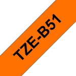 Brother TZE-B51 LAMINATED TAPE 24MM 5M BLACK ON SIGNAL ORANGE
