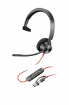HP Poly Blackwire 3310 Microsoft Teams sertifitseeritud krvaklapp + USB-C/A adapter TAA