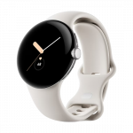 Watch Google Pixel Watch LTE 41mm Polished Silver Case with Sport Band - Chalk
