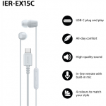 SONY Krvaklapid | IEREX15C | Juhtmega | Krvasesse | Mikrofon | Valge