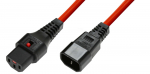 MicroConnect Powercord C13 IEC Lock - C14 red 2 m, PC1386