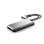 ALOGIC Duaalne USB-C superhub 10-1 hub Duaalne HDMI 4K@60Hz Space Grey