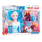 Clementoni Set Trio, Frozen 2, Puzzle, Unisex, 3 x 48 tk
