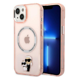 Karl Lagerfeld KLHMP14MHNKCIP iPhone 14 Plus / 15 Plus 6,7" kvakott rowy/roosa Iconic Karl AND Choupette Magsafe