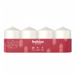 bolsius Silindriknlad 4 tk, 60x40 mm, valged