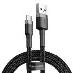 Baseus Cafule USB-A / USB-C QC 3.0 3A kaabel 0,5 m - Must ja hall - OUTLET