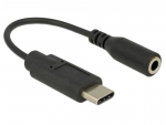 Delock USB 2.0 Adapter, USB-C Stecker 3,5mm Klinkenbuchse (schwarz, 14cm)