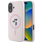 Karl Lagerfeld KLHMP16SSCMKCRHP iPhone 16 6.1" rowy/pink hardcase Silikoon Karl AND Choupette MagSafe