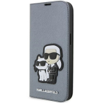 Karl Lagerfeld KLBKP14LSANKCPG iPhone 14 Pro 6.1" raamaturiiul srebrny/hbedane Saffiano Karl AND Choupette