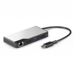 ALOGIC USB-C Fusion ALPHA V2 5-1 hub HDMI, USB, Ethernet AND PD Space Grey