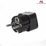 Maclean Adapter socket UK on EU Plug Universal Black