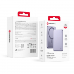 MagSafe-iga hilduv toitebank Forcell F-Energy Slim F5K9 QC4.0 PD3.0 15W 5000 mAh lilla