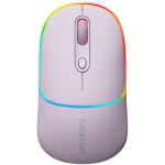 CANYON MW-22, 2-in-1 juhtmeta optiline hiir 4 nupuga, vaikne lliti parema/vasaku nupu jaoks, DPI 800/1200/1600, 2 reiimi (BT/ 2,4 GHz), 650mAh Li-pol akupatarei, RGB taustavalgus, prliroosa, kaabli pikkus 0,8 m, 110*62*34,2 mm, 0,085 kg
