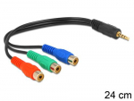 Delock Videokabel 1x 3,5mm Klinke - 3x Cinch St/Bl 0