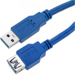 Techly USB3.0 pikksepp, tip A, 3 meetrit, sinine