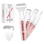 MAXGROOM ZC-T18 multifunctional women AND #39;s trimmer with replaceable tips - white and pink