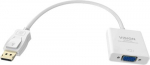 Vision TC-DPVGA video kabeli adapter 0,22 m VGA (D-Sub) DisplayPort Valge