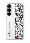 SAMSUNG Flipsuit Case Keith Haring Valge, Galaxy S25+ jaoks, EF-MS936CWEGWW