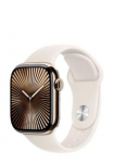 APPLE Sarja 10 GPS + Mobiilne Kuld Titanium, Starlight Sport Kael M/L, MX073QF/A, 42mm