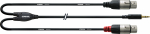 Cordial -Y-kaabel, 3,5 mm - 2 x XLR emane, 1,8 m (CFY 1,8WFF)