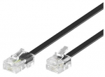 MicroConnect RJ11-RJ45 1M M/M Black 6P/4C-8P/4C