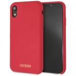 GUESS GUHCI61LSGLRE iPhone Xr punane/punane kare mbris silikoonist