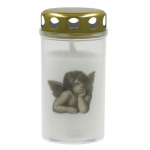 Candela Hauaknal korgiga 5,6x11,5cm, plemisaeg ~40h, valge, inglise jljendiga.