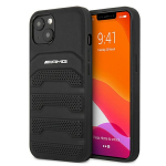 Mercedes AMG AMHCP13SGSEBK iPhone 13 mini 5,4" tarna/must kvakaaneline nahast deebosseeritud jooned