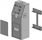 Ergonomic Solutions Wall mounted Self Service Kiosk -BLACK-