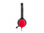 UGo USL-1222 krvaklapid/peakomplekt Juhtmega Peapael Must, Punane