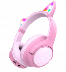 PowerLocus BTHeadphones Bobo Cat Ears Kids Pink