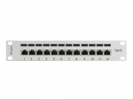 LANBERG Patch Panel 12 port 1U 10" kat.6 FTP ekranowany szary