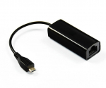 MicroConnect USB MICRO to Ethernet, Black USBMICROETHBB, Wired,