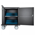 Manhattan iPad to 13, MacBook Air to 13 AND amp; Chromebook to 14 32-bay Charging Trolley/Cart via USB-C, Also other tablets/smartphones (with device to USB-C cable), Bays 330x22x235mm, Device charging cables not included (suggest USB-C cable 354868),Cab