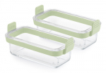 Lekue Air fryer Dual Glass Dishes Set of 2