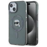 Karl Lagerfeld KLHMP15SHLSKIK iPhone 15 6.1" tarny/must hardcase IML Metal Karl Head MagSafe