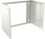 Lanview 19"" 8U Adjustable Depth Open Frame Rack Wall Mount - White