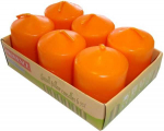 PROVENCE Candles Orange 3.8x5.5cm 6pcs