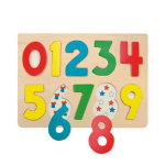 Woody 90325 Eco Wooden Educational color Puzzle - numbers (10pcs) for kids 3y+