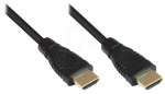 Good Connections Kiire HDMI-kaabel 0,5 meetri pikkusega Ethernet-pistikuga, kullatud kontaktidega, musta vrvi