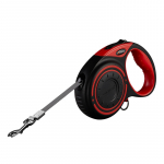 Dogness automaatne rihm taskulambi ja kottkonteineriga (punane)