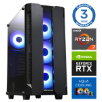 INTOP AQUA Ryzen 7 7700X 16GB DDR5 2TB SSD M.2 NVMe RTX 5050 8GB ilma OS-ta