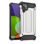 Hurtel Hybrid Armor Case Tough Rugged Cover for Samsung Galaxy A22 4G silver