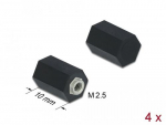 DeLOCK Standoff M2.5, hexagon, inside, 10 mm black 4 pcs