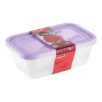 Keeeper Toidukarpide komplekt, rektangulaarne 2x3,3L Fredo "Fresh" lkitransparentne/hele lilla